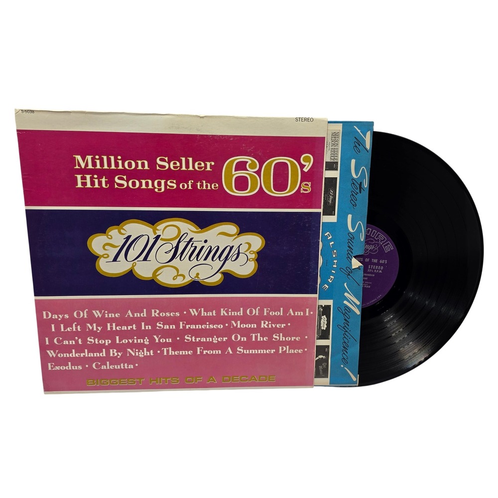 101 Strings Million Seller Hit Songs of the 60s Vinyl LP Alshire S-5038 Stereo*